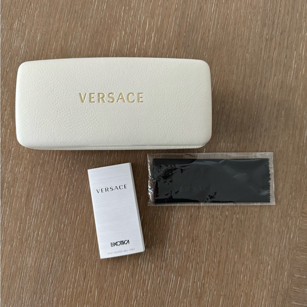 Versace Hard White Hinged Sunglasses Case